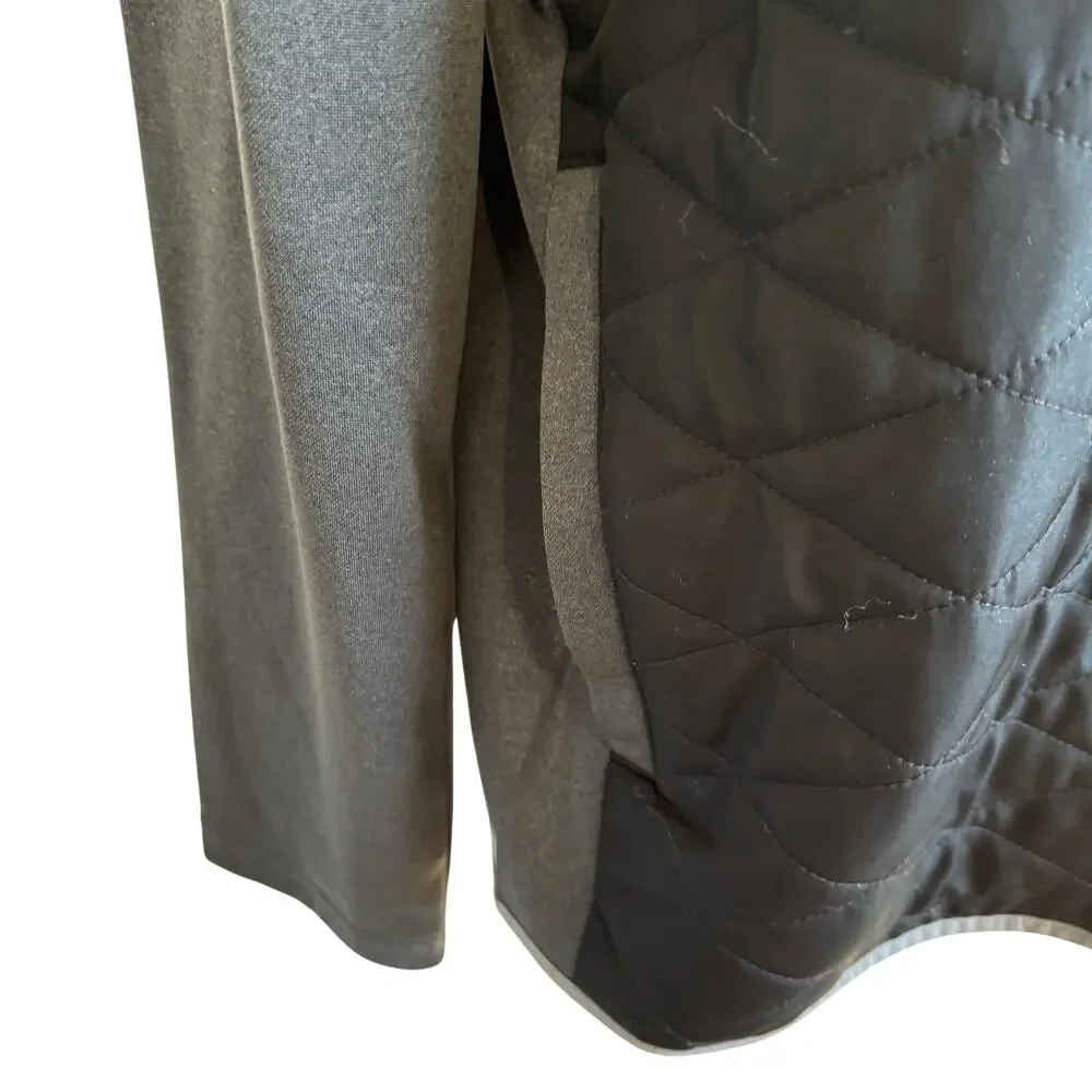 Callaway Jacket Men's Size Large Black Gray Full Zip Pockets Golf Quilted